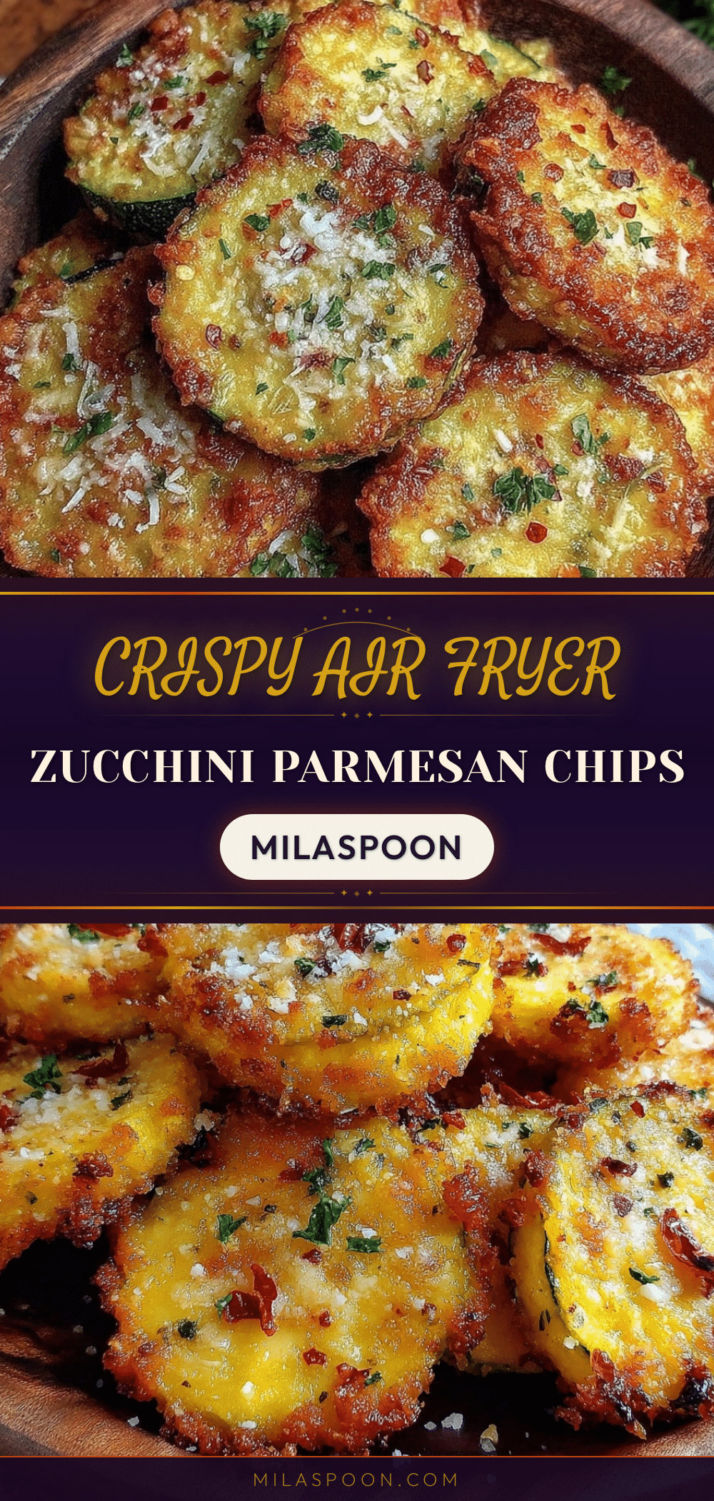 Air Fryer Zucchini Parmesan Chips recipe