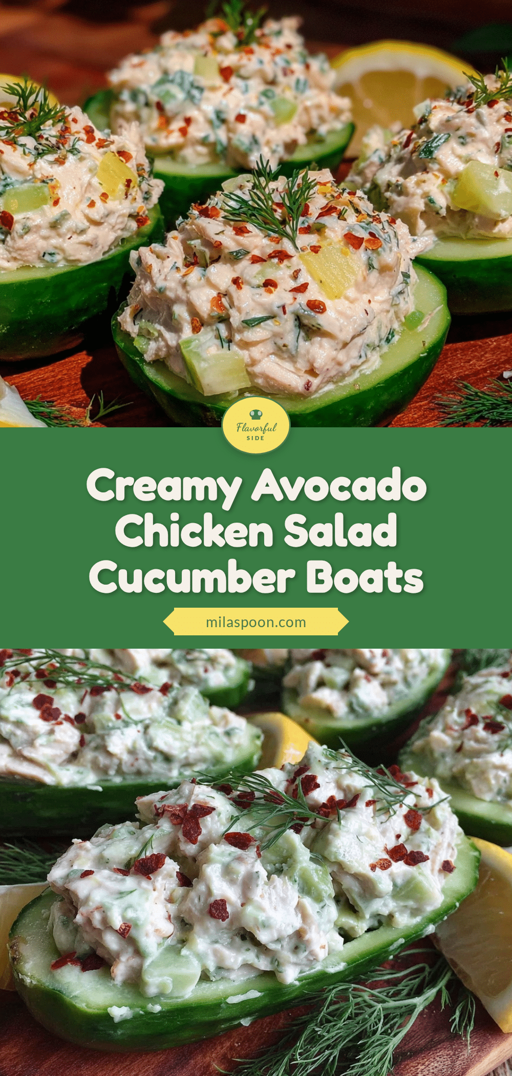 avocado chicken salad cucumber boats recipe