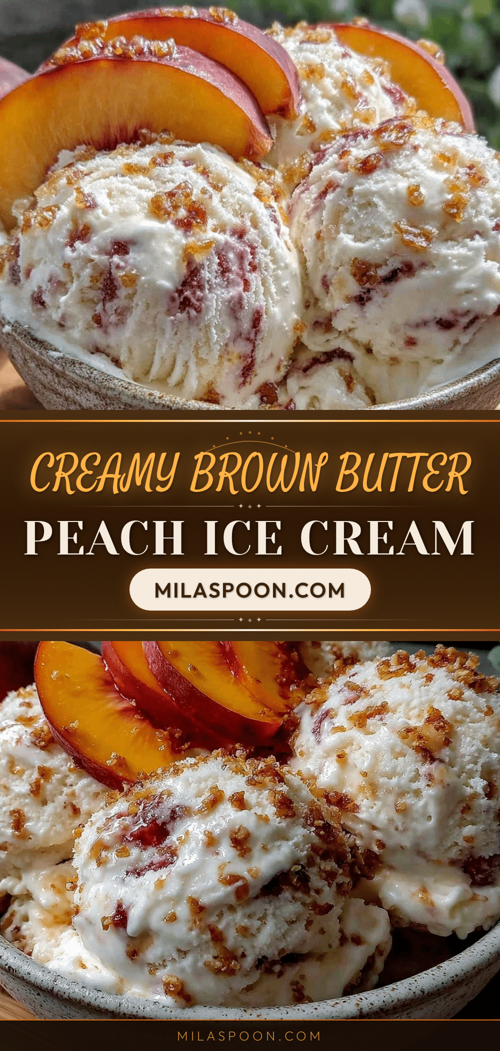 brown butter peach ice cream recipe