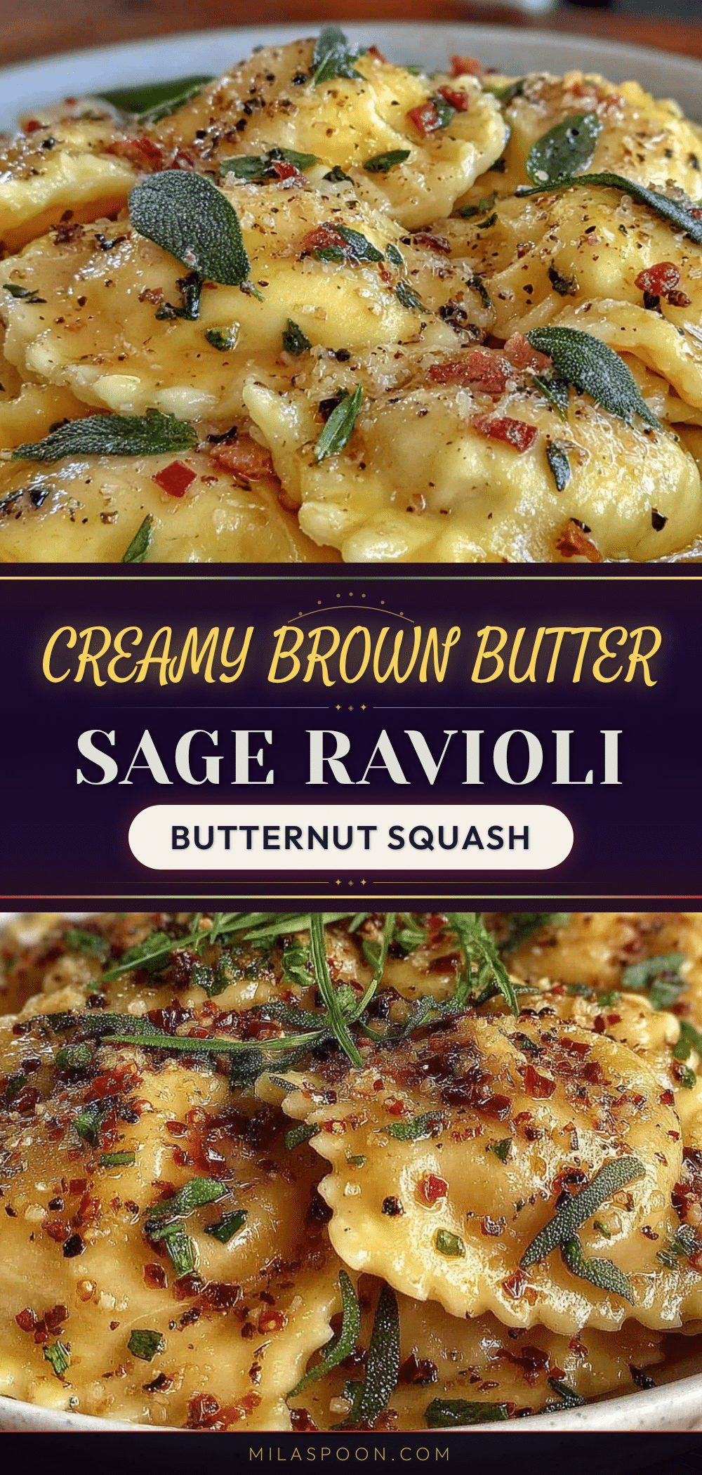 brown butter sage butternut squash ravioli recipe