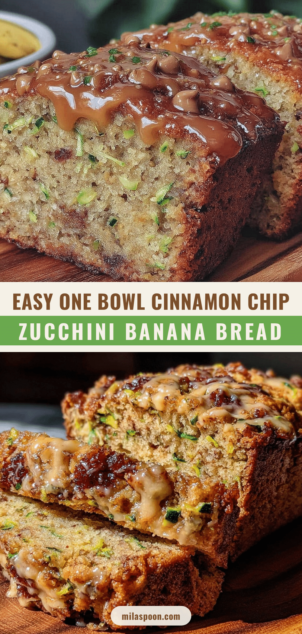 cinnamon chip zucchini banana bread recipe