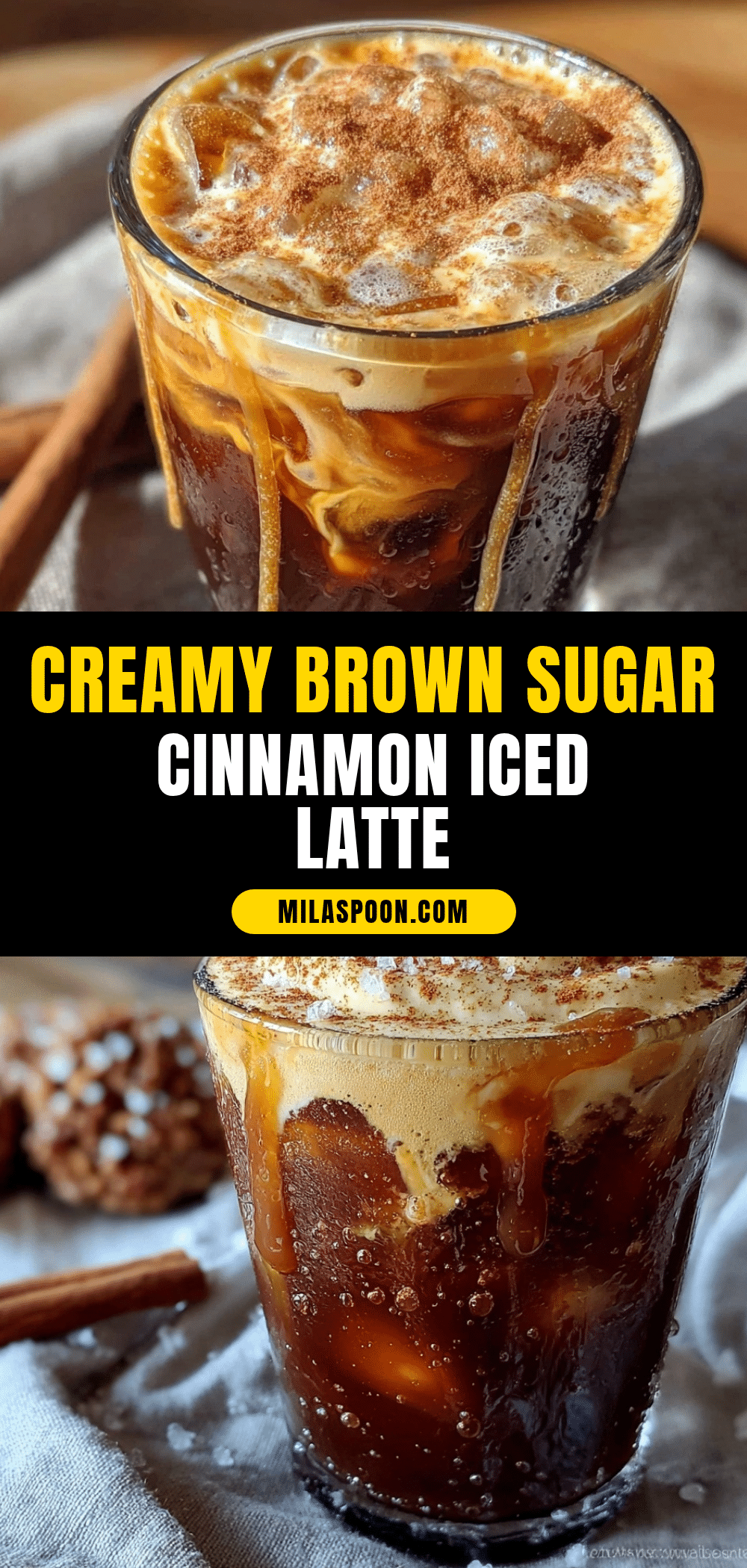 creamy brown sugar cinnamon cold brew iced latte recipe