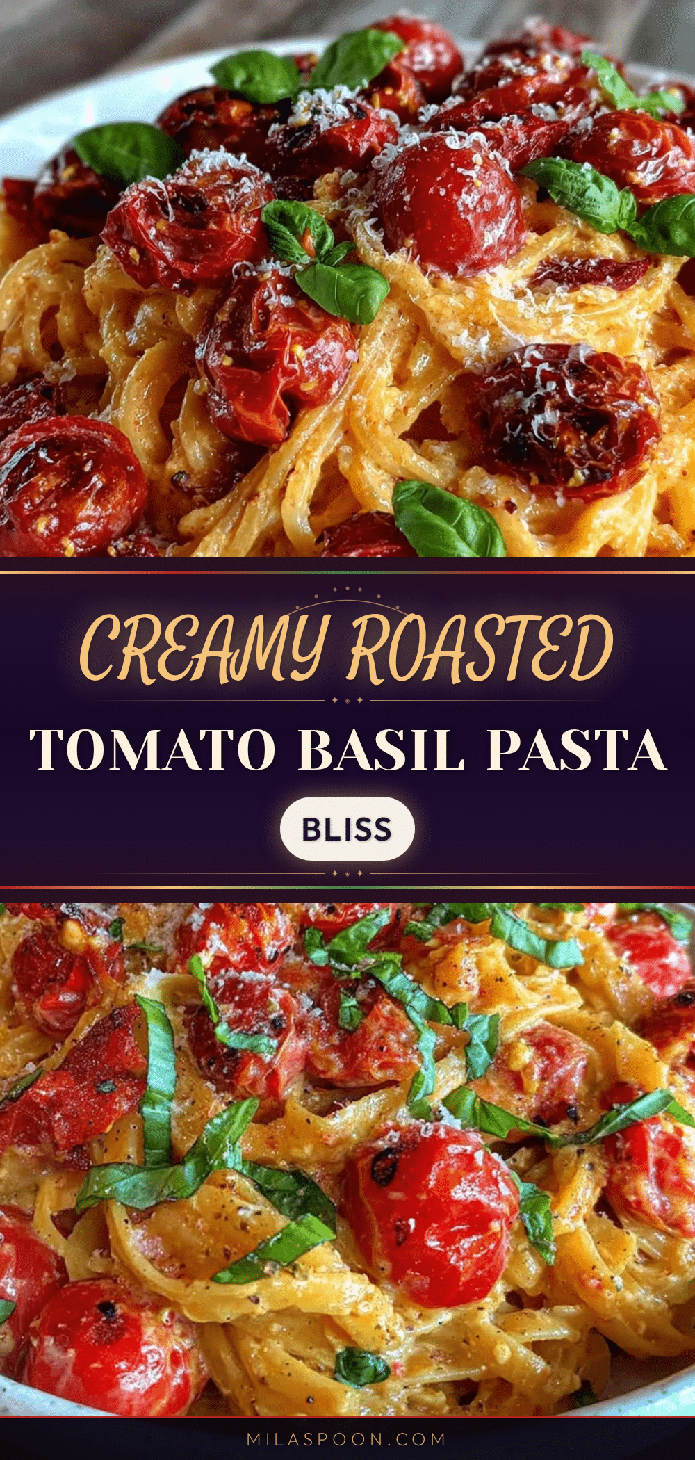 creamy roasted tomato basil pasta recipe