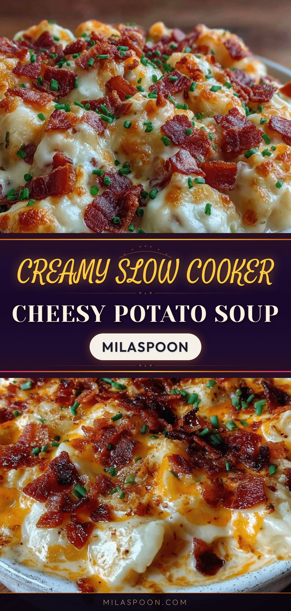 creamy slow cooker cheesy potato soup recipe