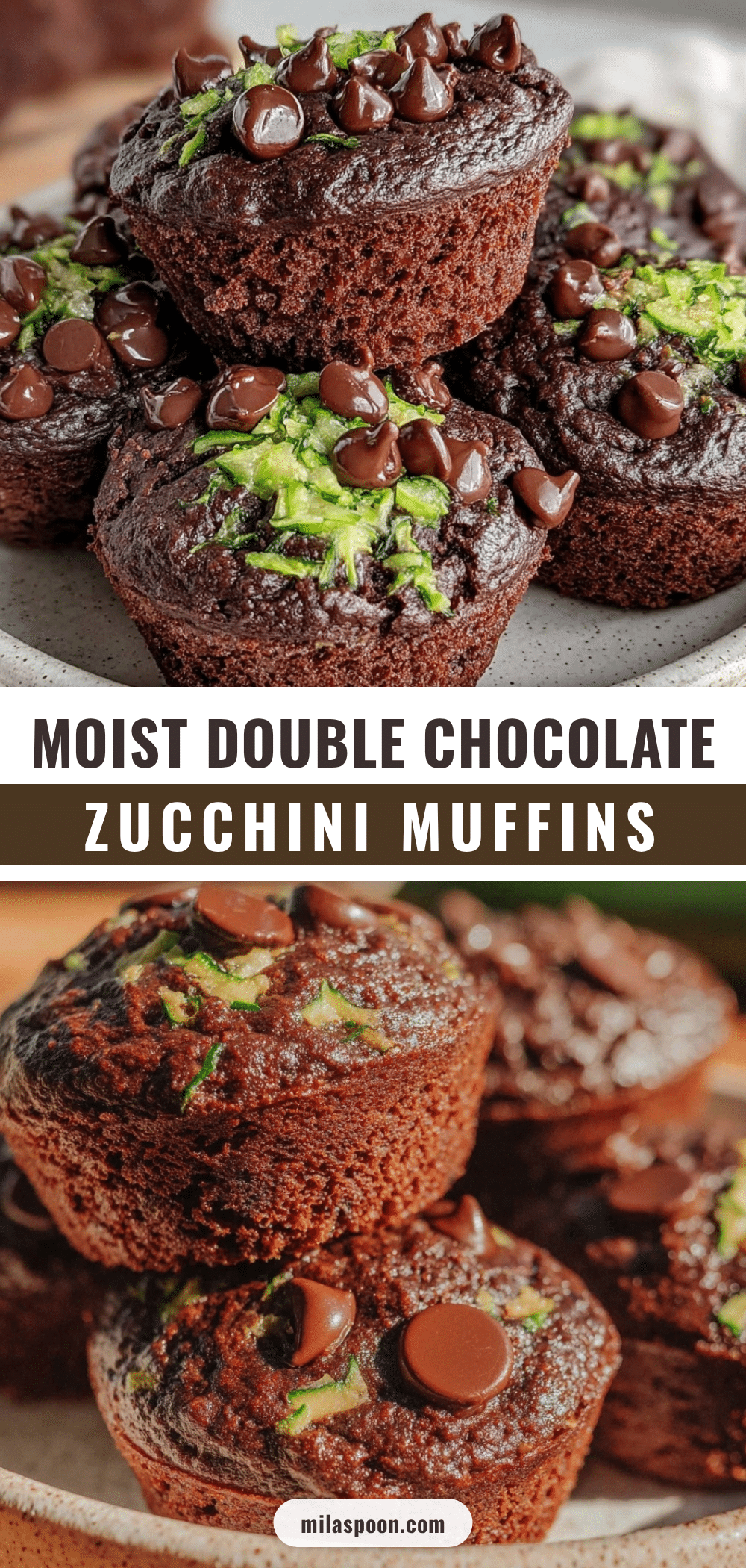 double chocolate zucchini muffins recipe