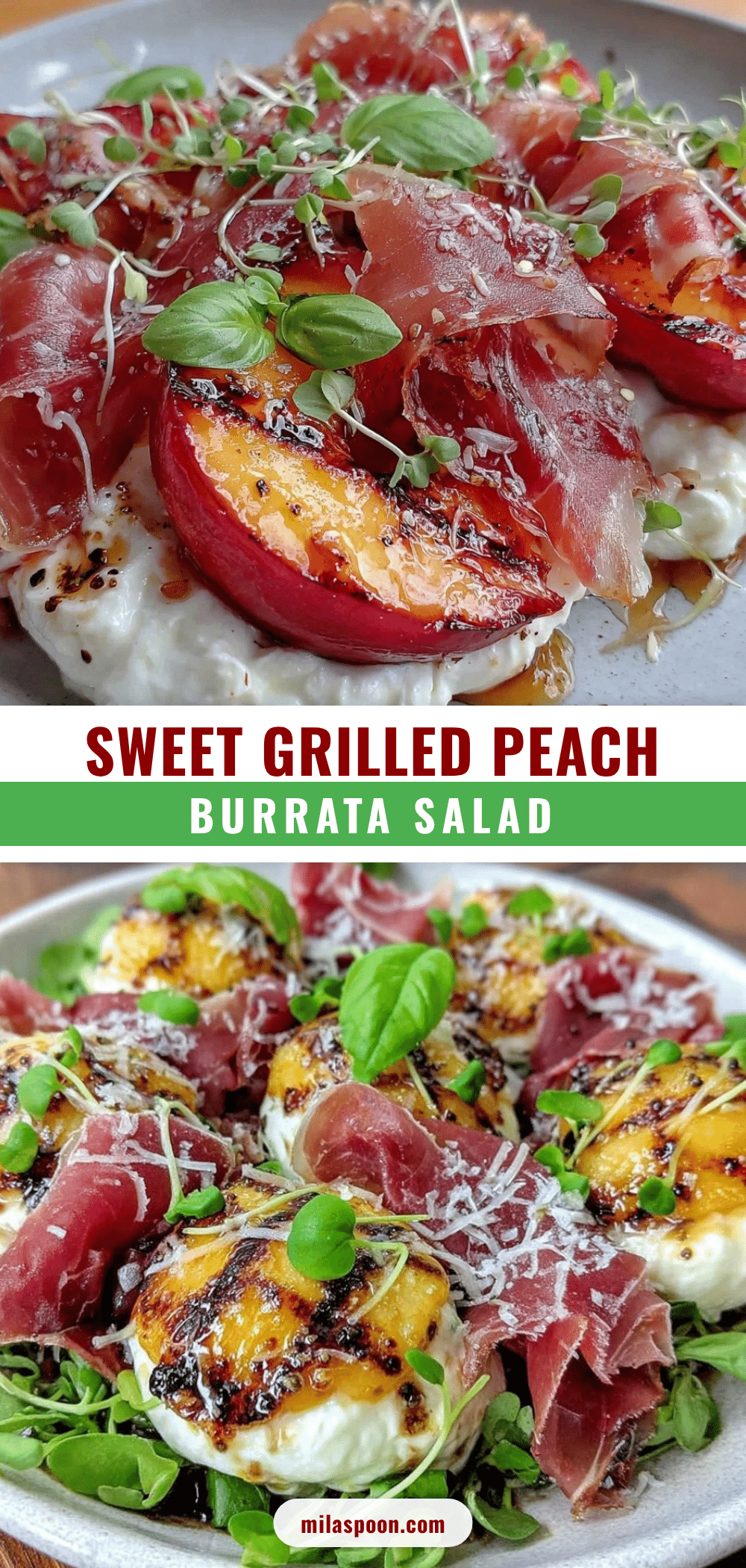 grilled peach burrata salad recipe