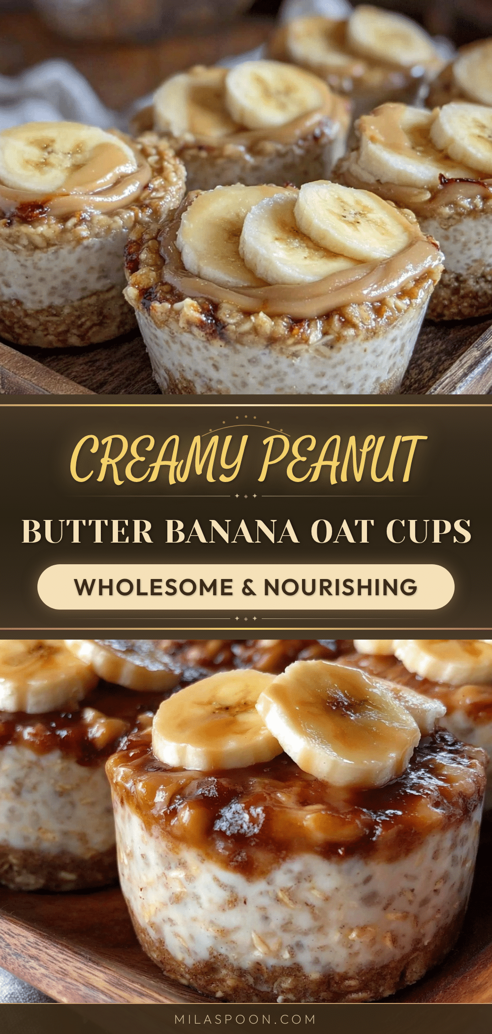 healthy peanut butter banana overnight oat cups recipe