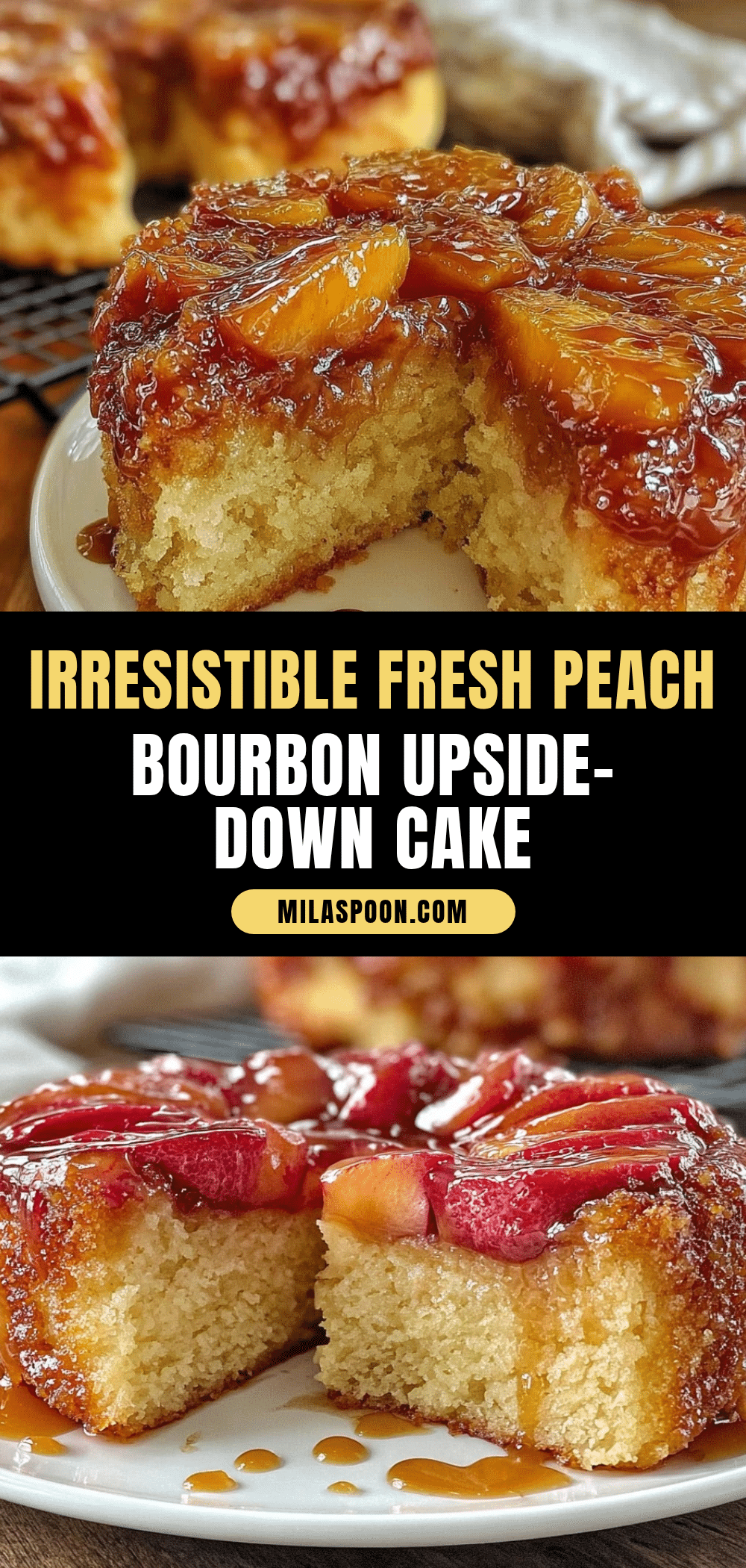 peach upside-down cake recipe