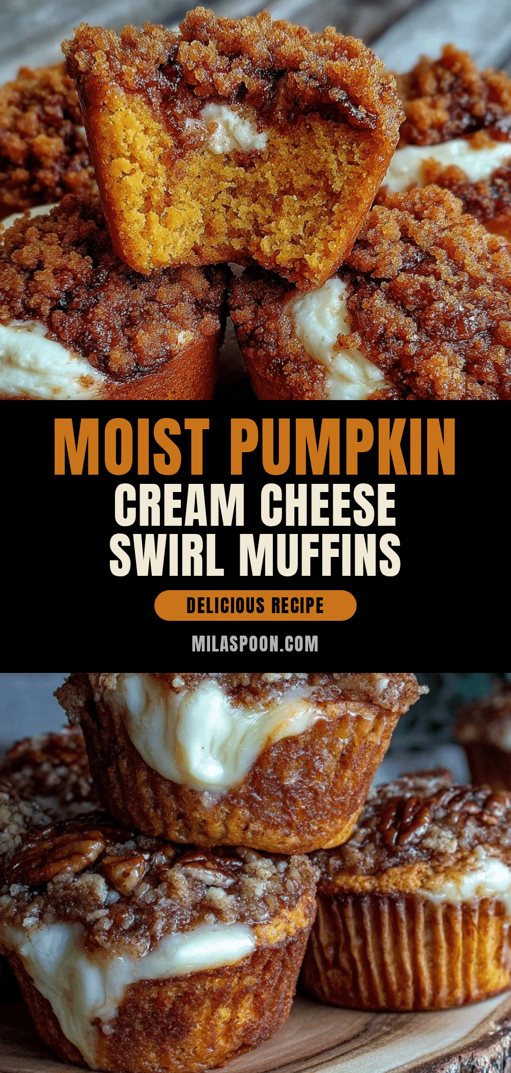 pumpkin cream cheese swirl muffins recipe