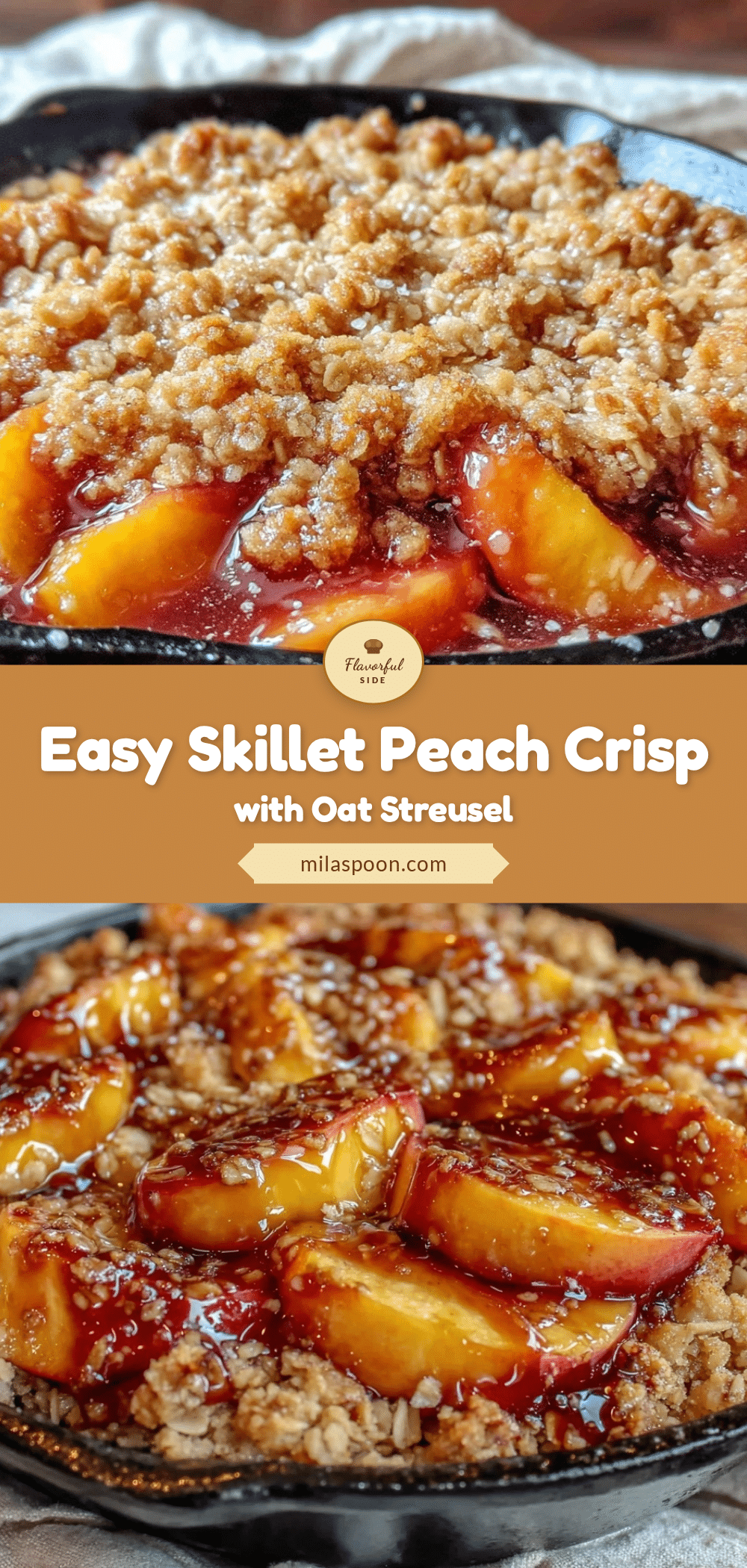 skillet peach crisp recipe