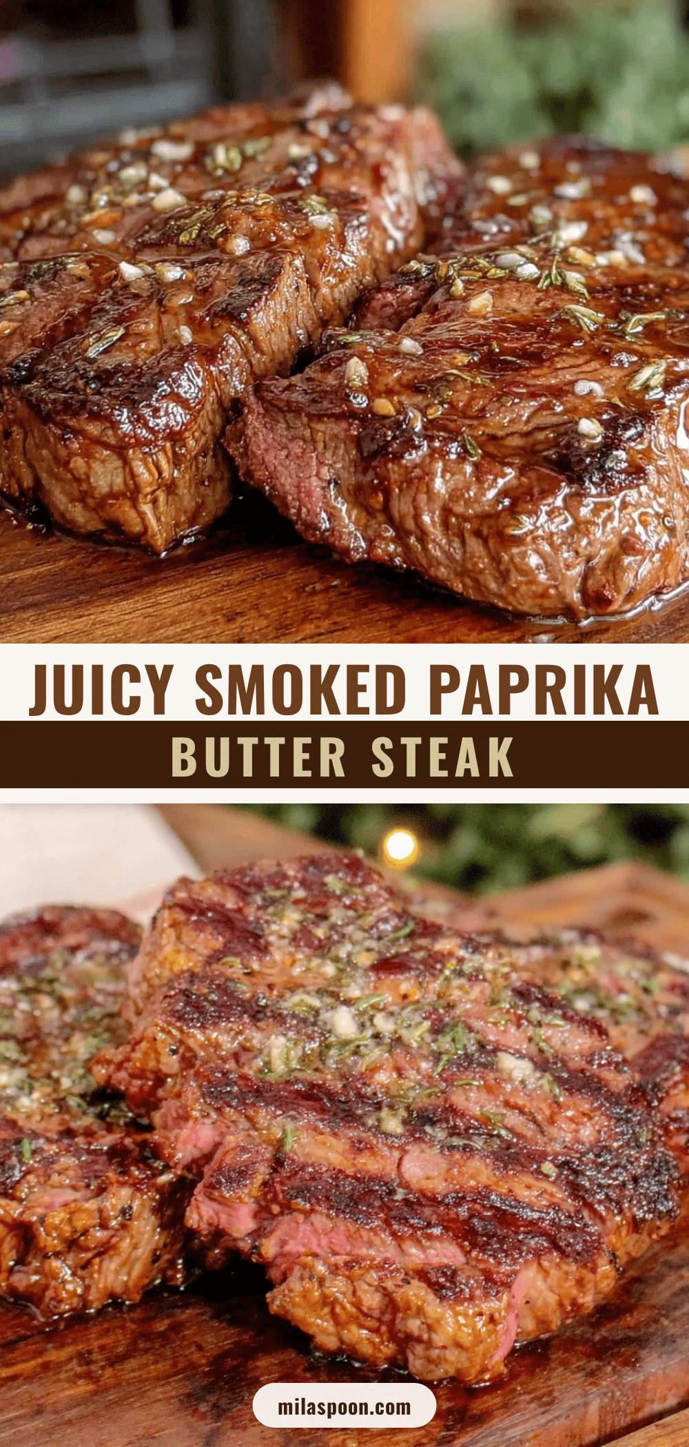 smoked paprika butter basted flat iron steak recipe