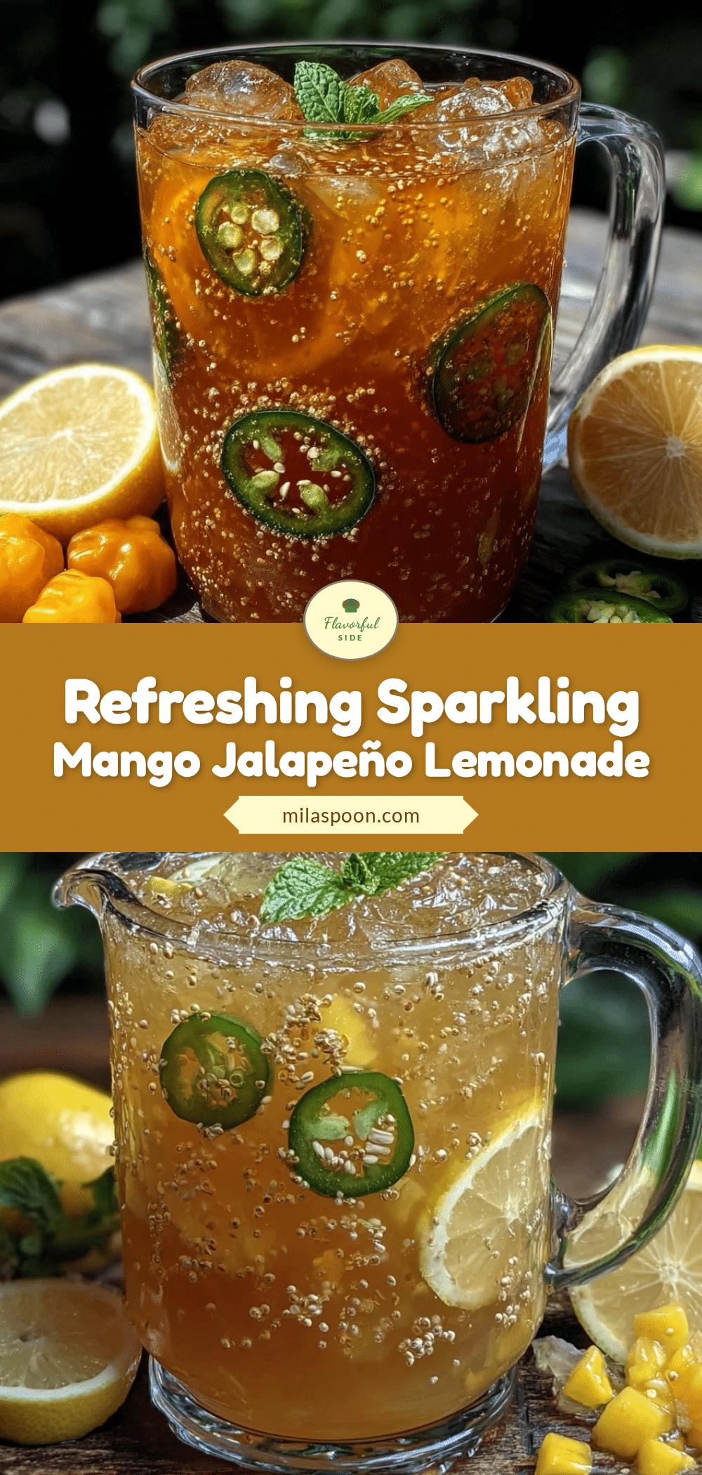 sparkling mango jalapeño lemonade recipe