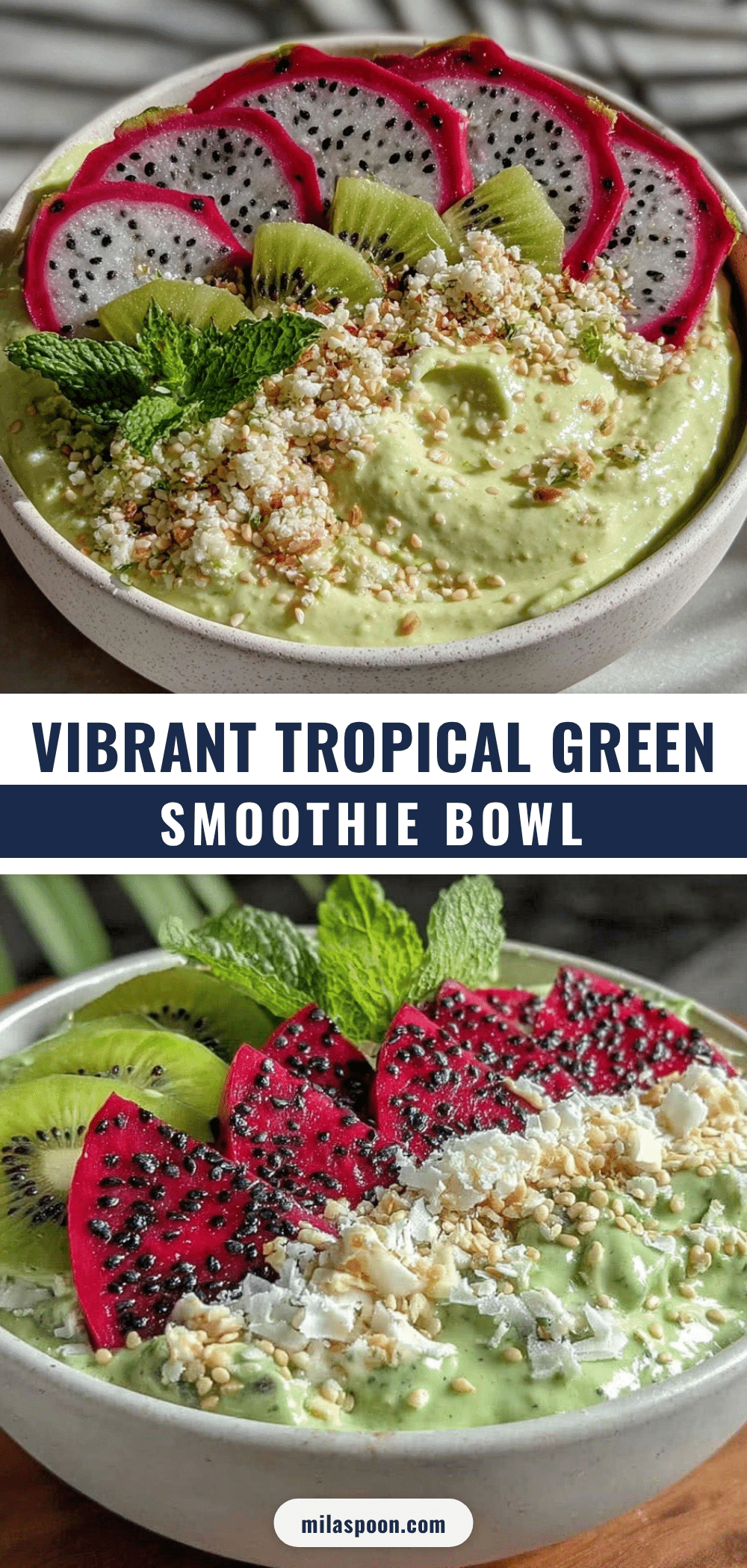 tropical green smoothie bowl recipe