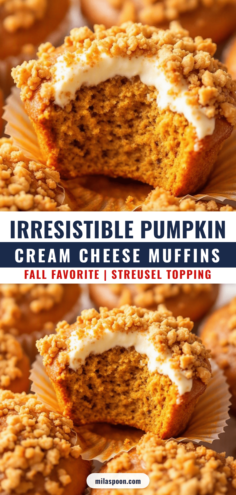 best pumpkin cream cheese muffins with streusel topping recipe