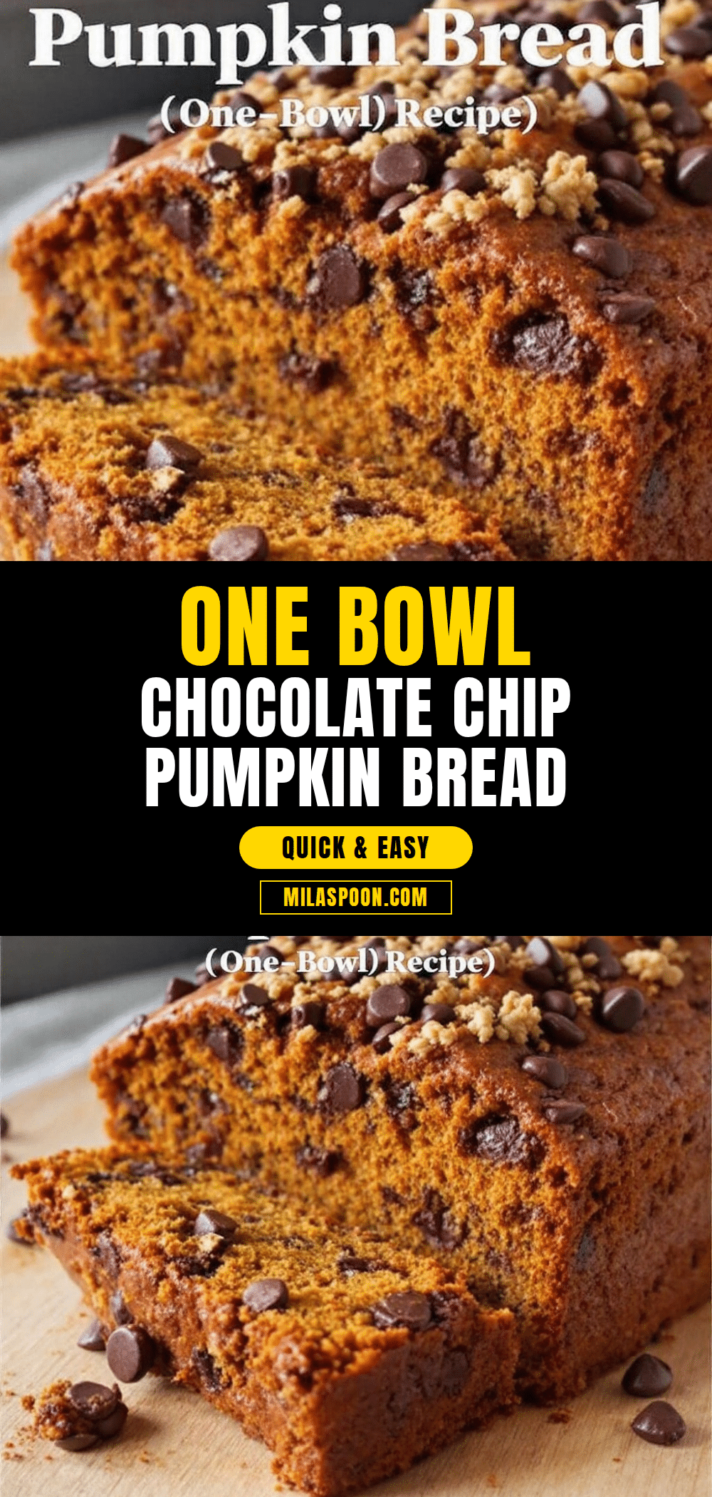 chocolate chip pumpkin bread recipe