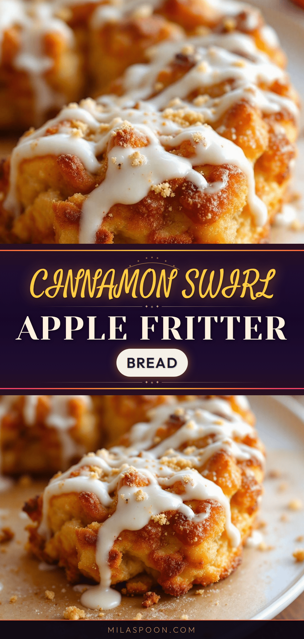 cinnamon sugar apple fritter bread recipe