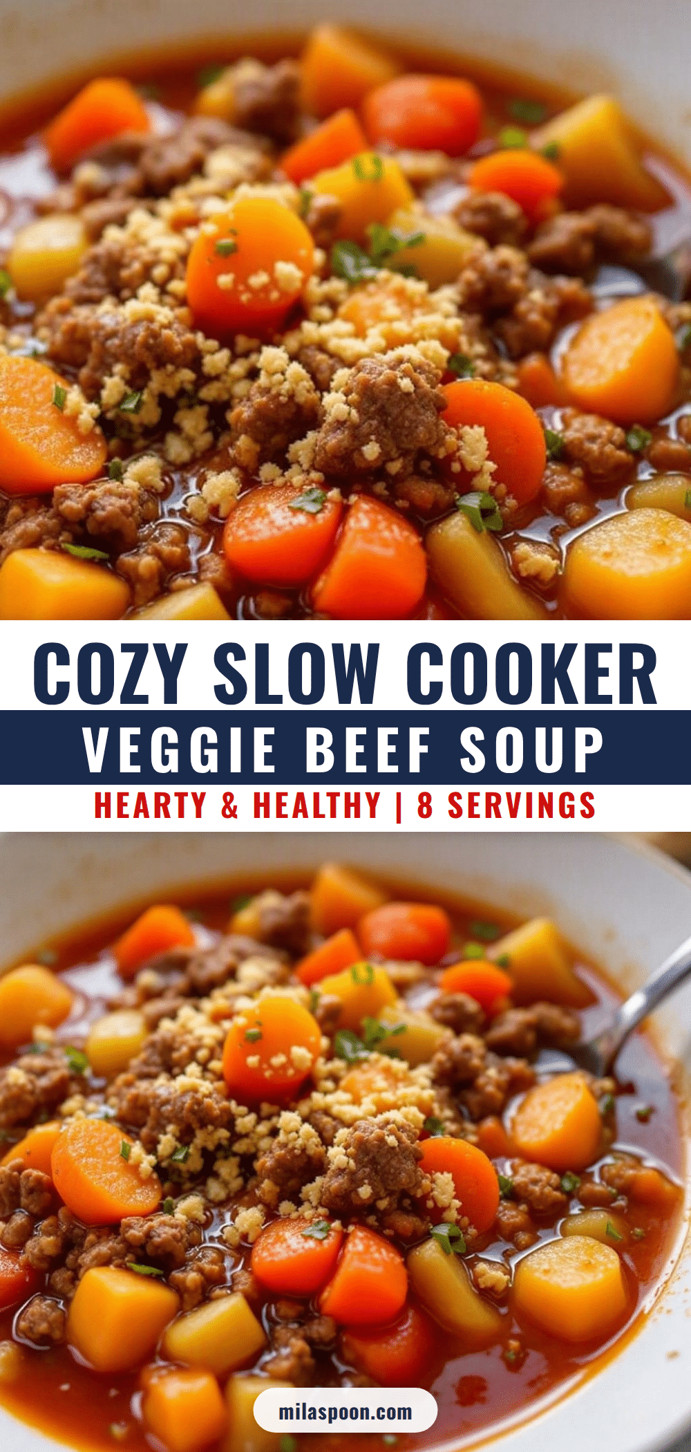 cozy slow cooker ground beef and vegetable soup recipe