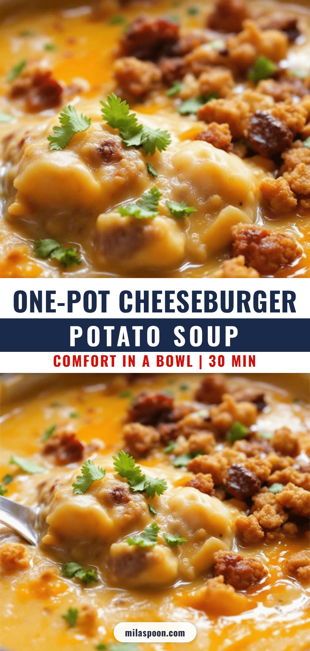 Easy Cheeseburger Potato Soup recipe