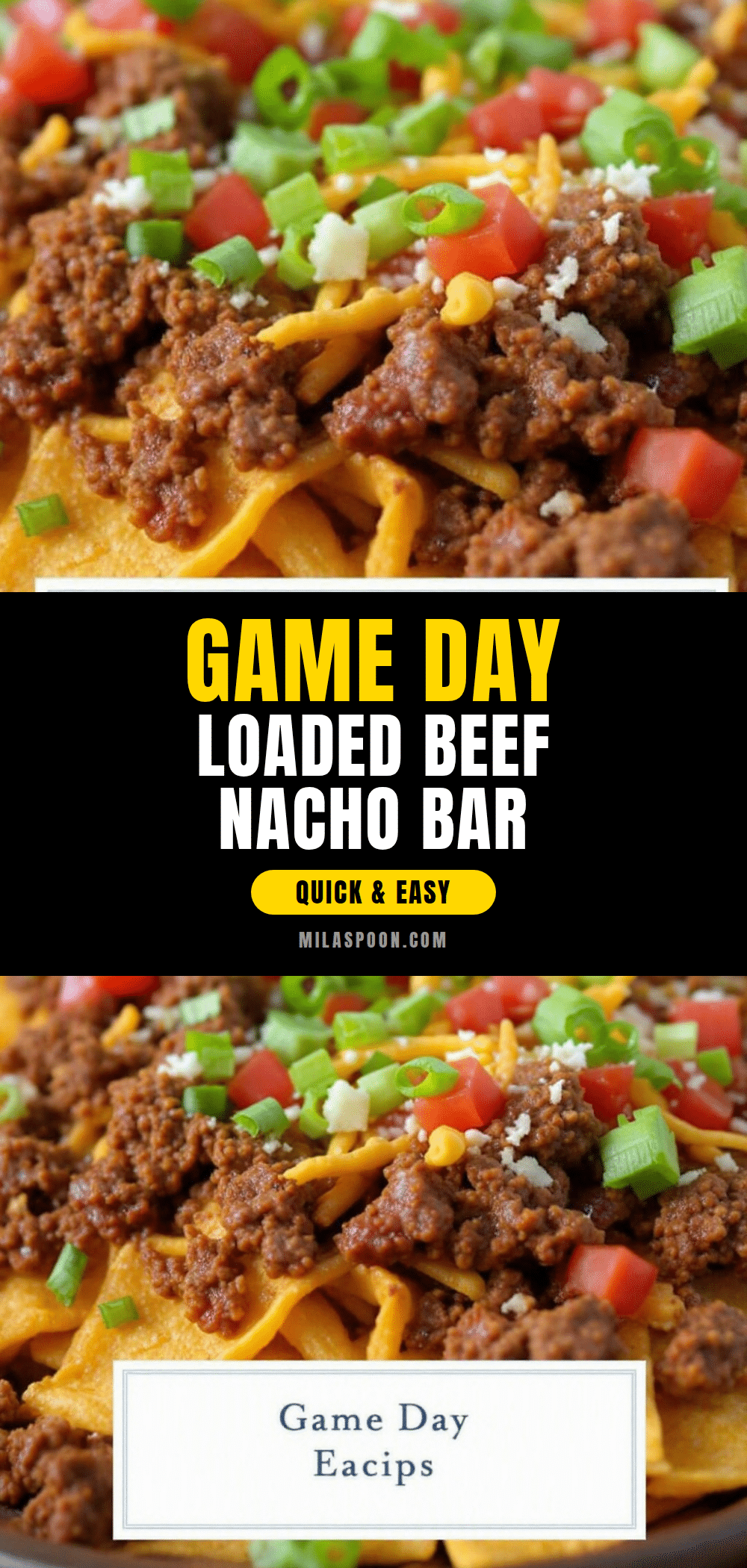 easy loaded nacho bar with ground beef recipe