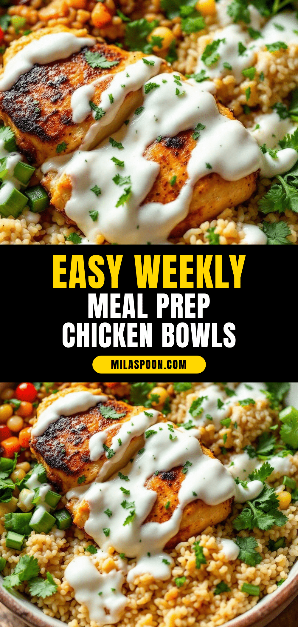 easy weekly meal prep chicken and rice bowls recipe