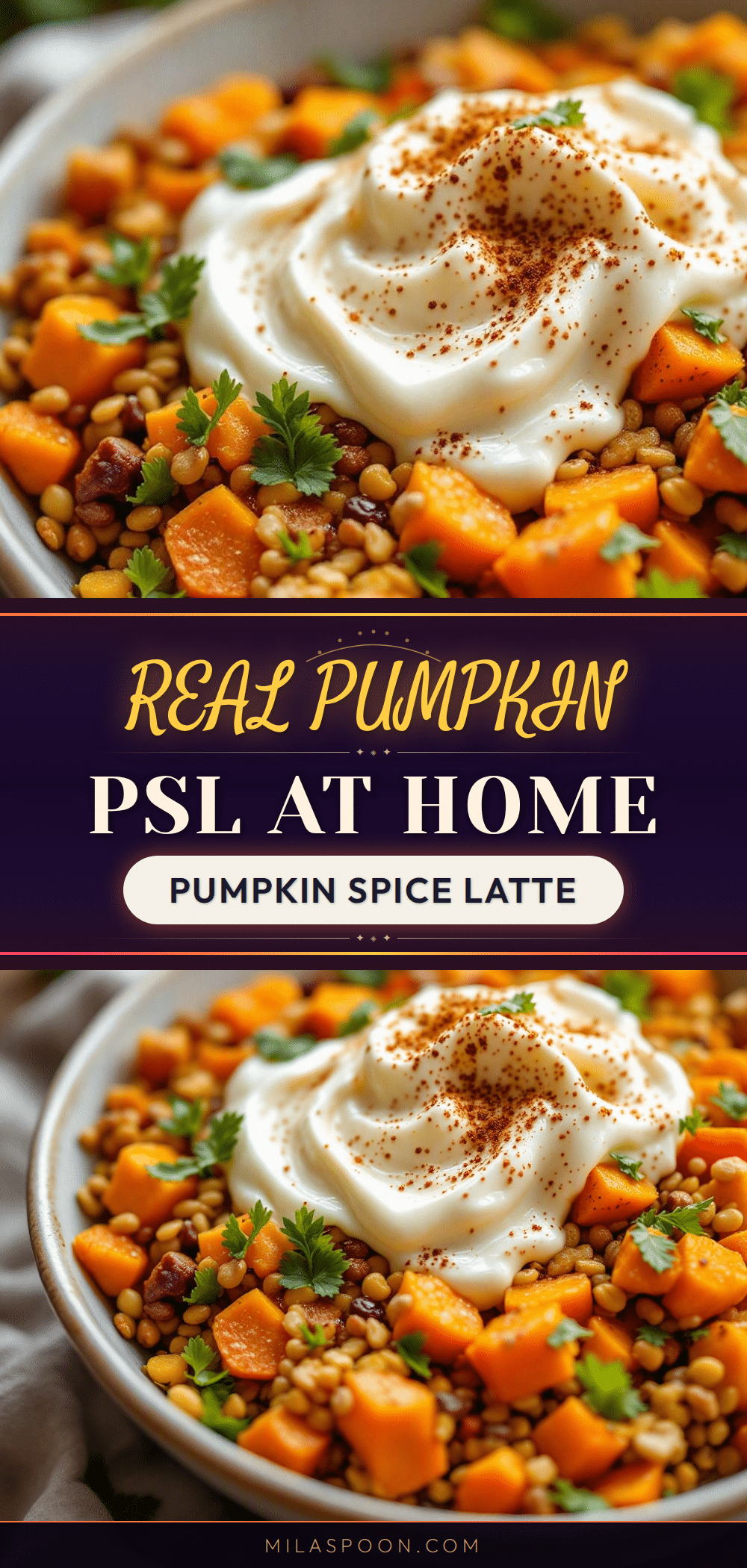 homemade pumpkin spice latte with real pumpkin recipe