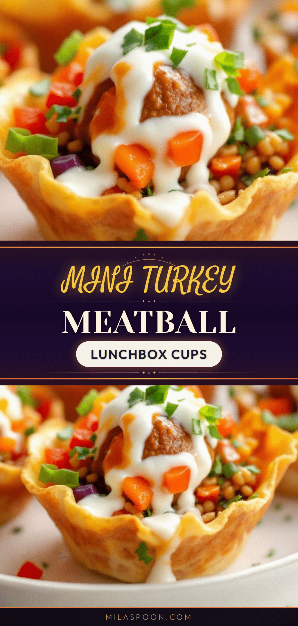 mini turkey meatball lunchbox cups recipe