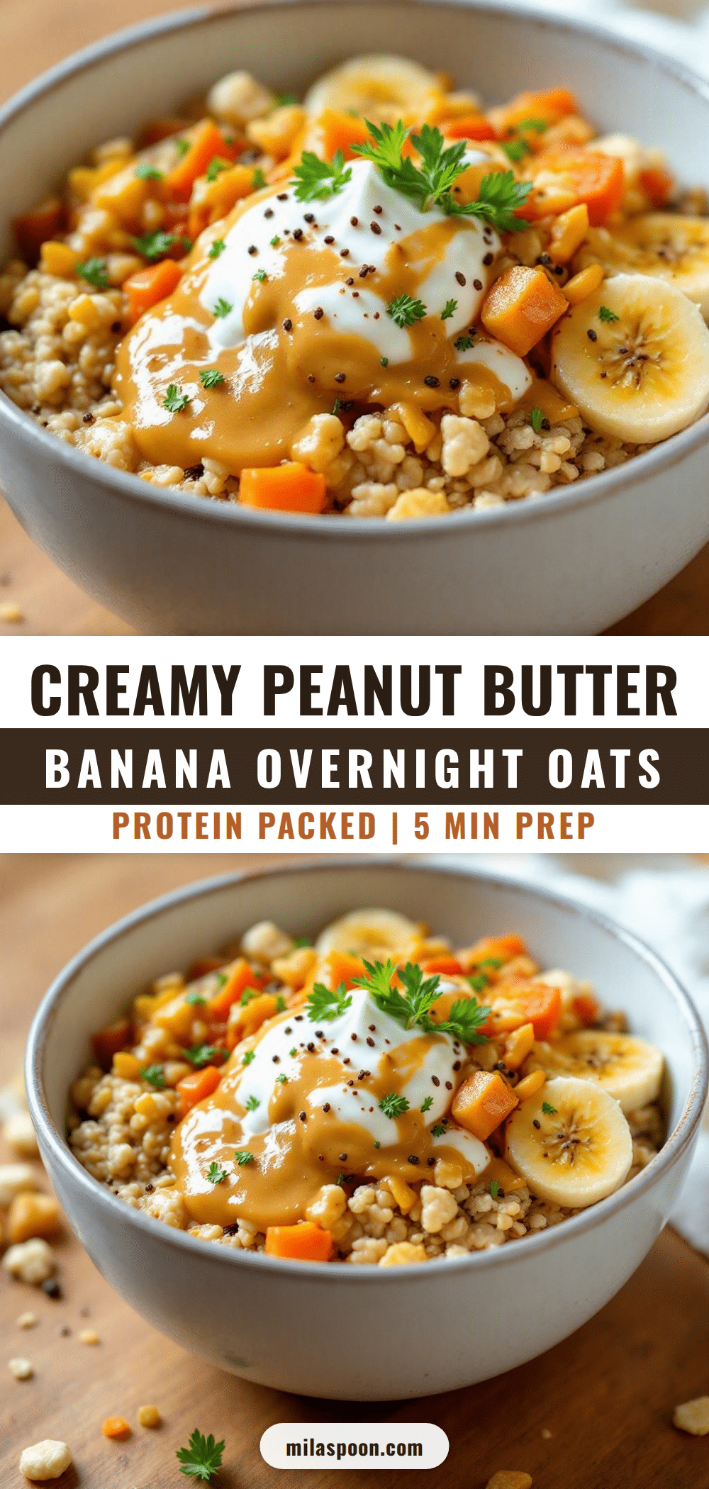 peanut butter banana overnight oats recipe