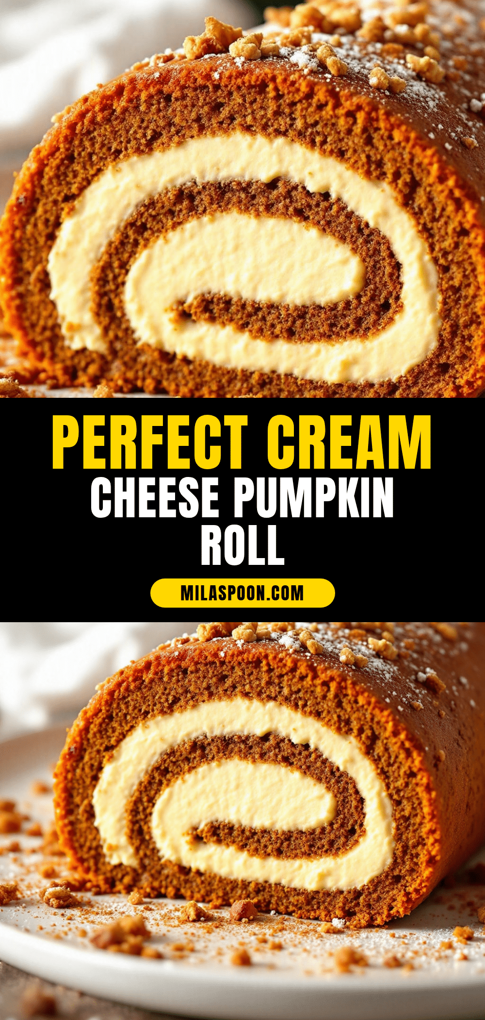 perfect pumpkin roll with cream cheese filling recipe