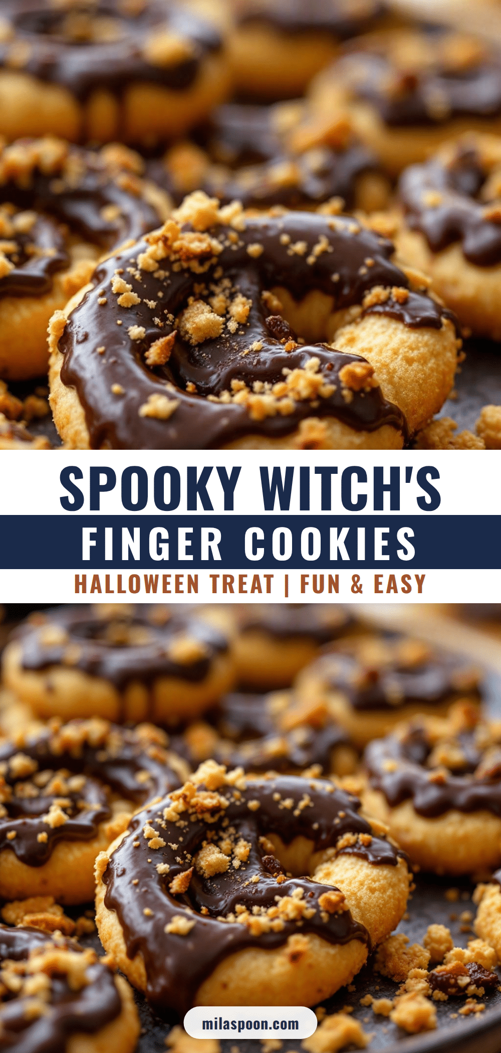 spooky witch finger cookies for Halloween parties recipe