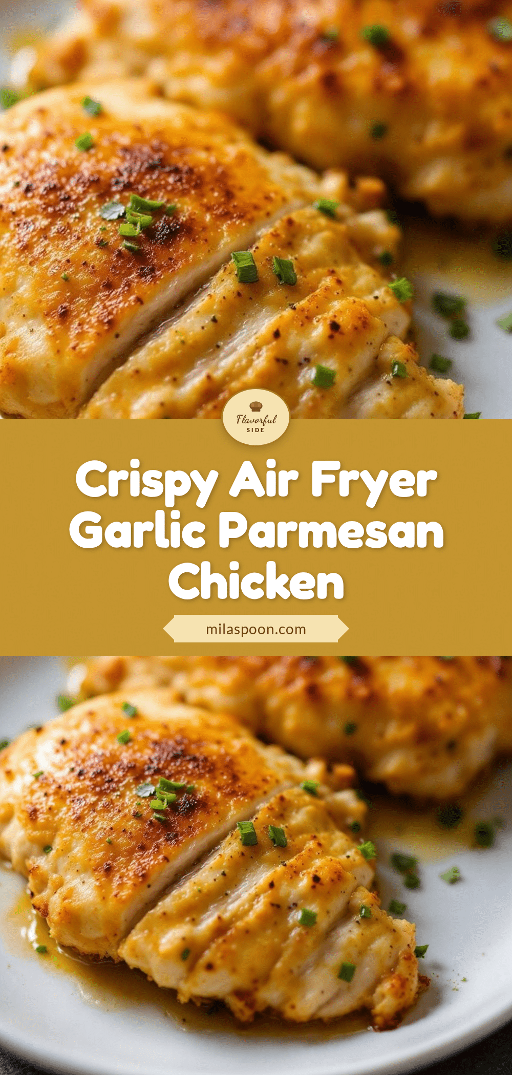 air fryer garlic parmesan chicken recipe