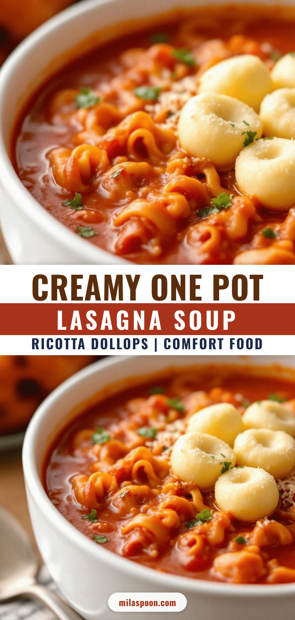 creamy one-pot lasagna soup recipe