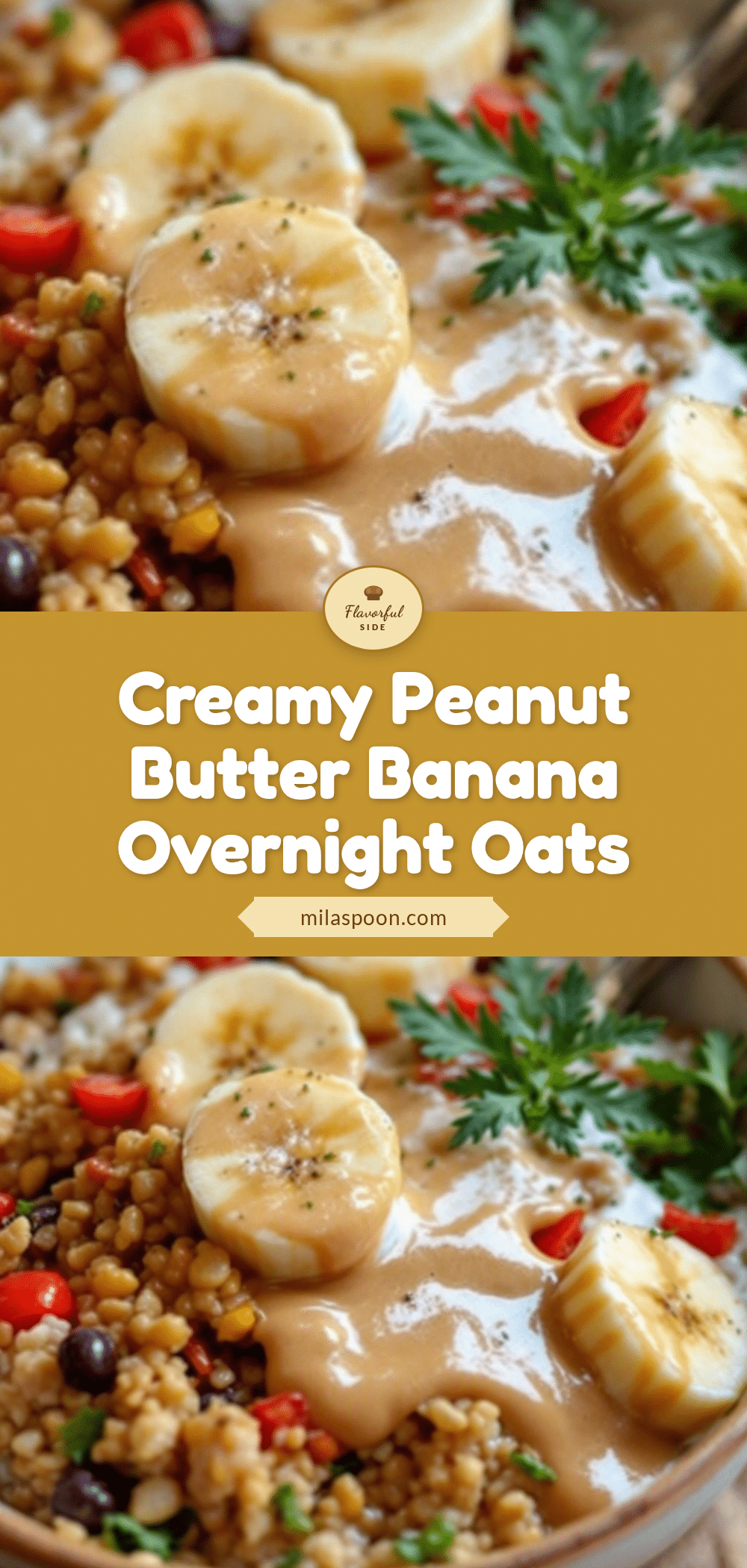 creamy peanut butter banana overnight oats recipe