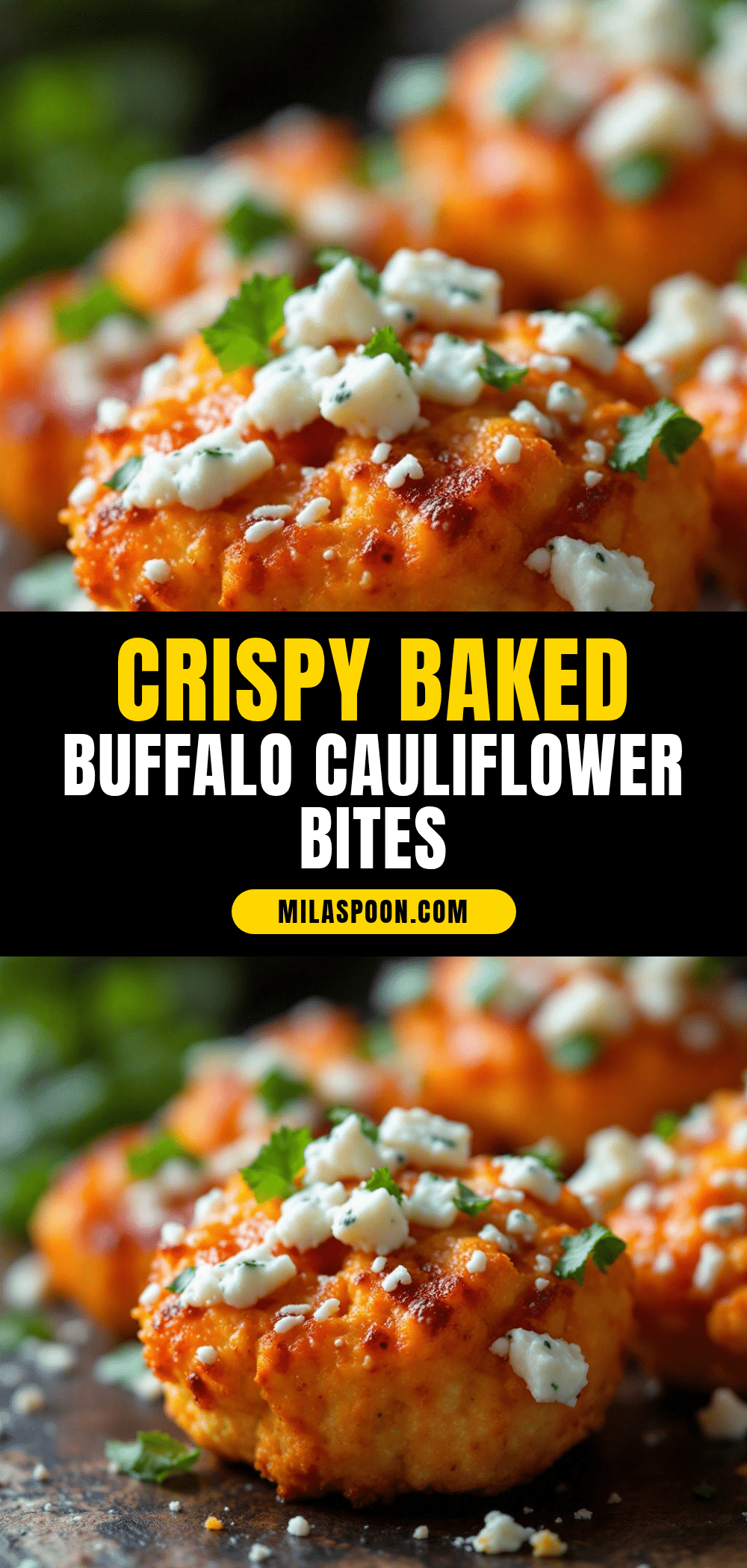 crispy baked buffalo cauliflower bites recipe