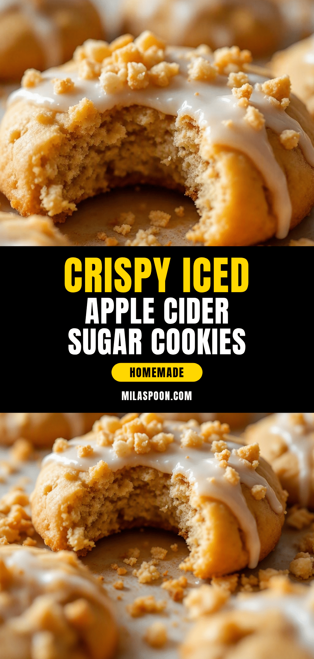 crispy iced apple cider sugar cookies recipe