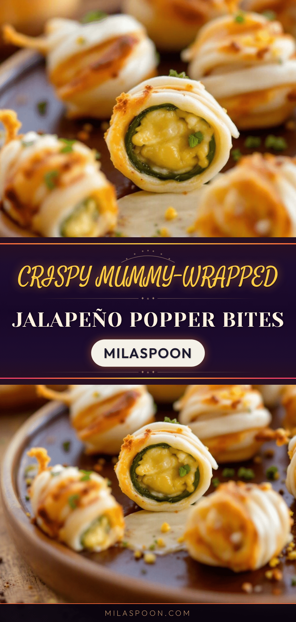 crispy mummy-wrapped jalapeño popper bites recipe