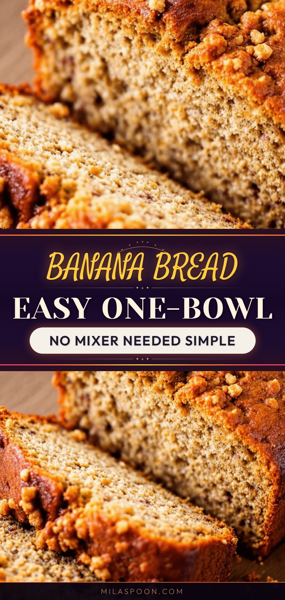 easy one-bowl banana bread recipe