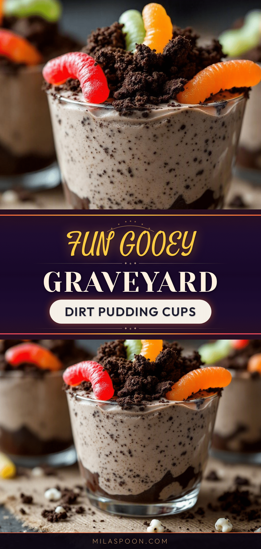 Graveyard Dirt Pudding Cups recipe