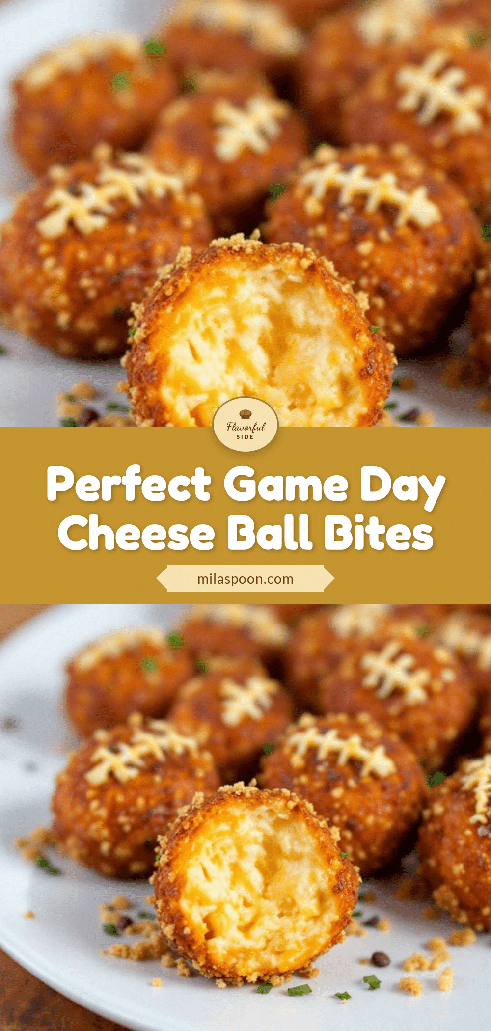 mini football cheese ball bites recipe