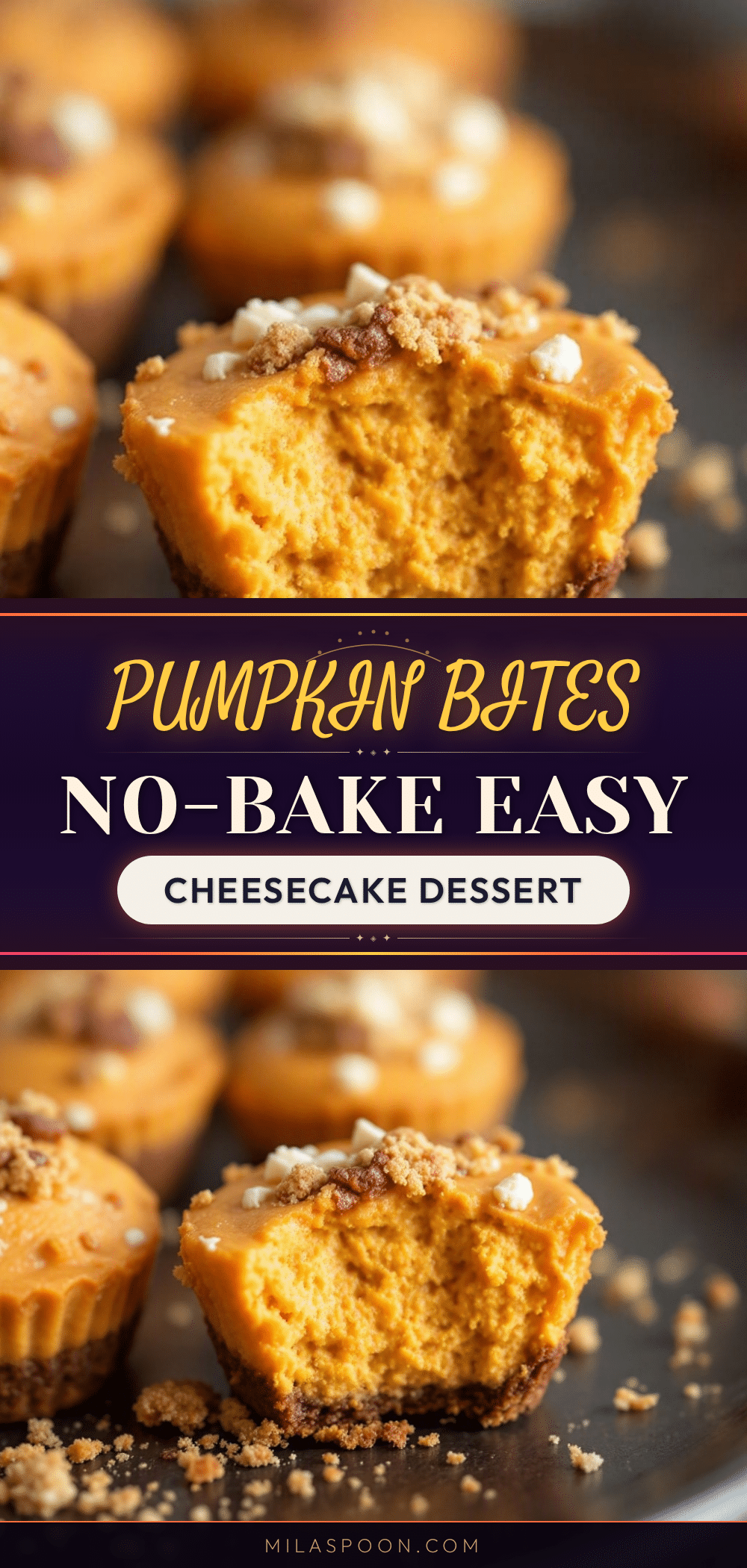 no-bake pumpkin cheesecake bites recipe