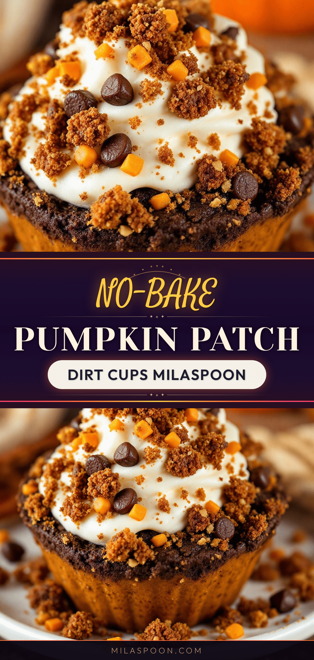 no-bake pumpkin dirt pudding cups recipe