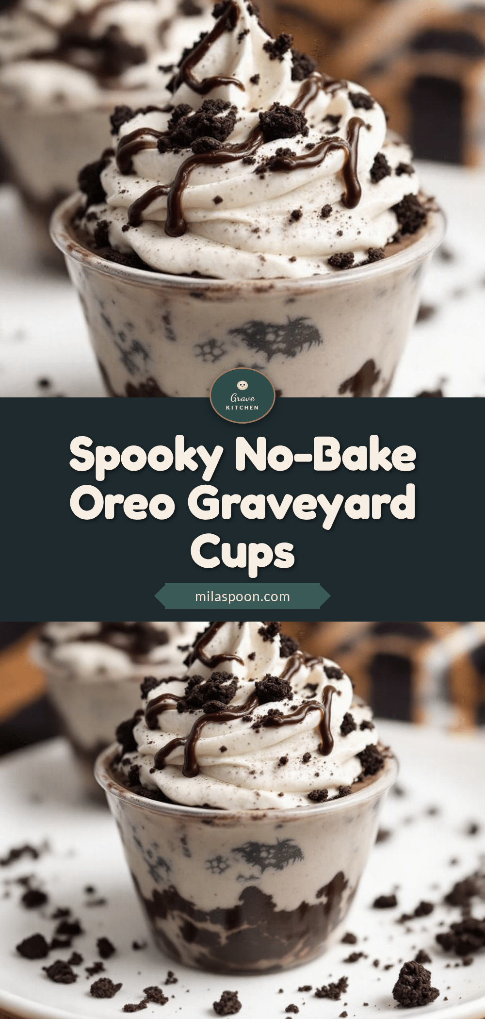 oreo graveyard pudding cups recipe