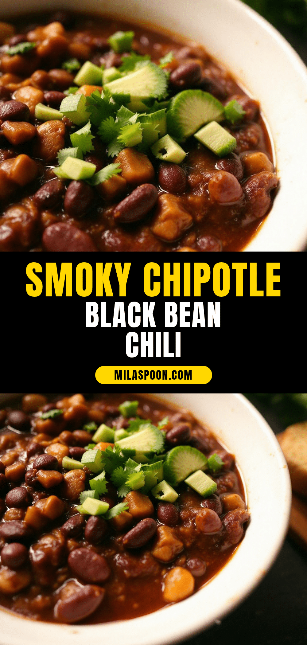 smoky chipotle black bean chili recipe