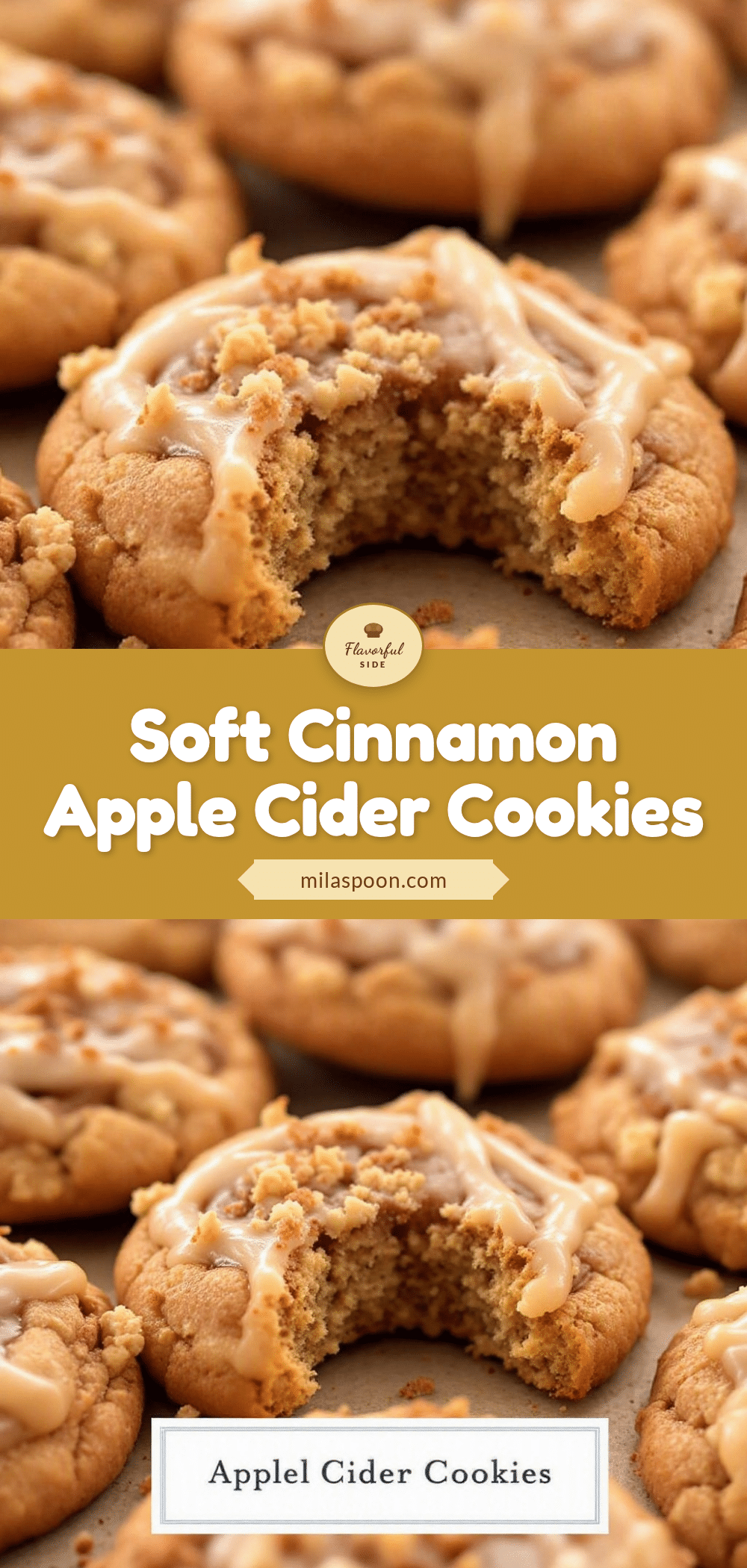 soft apple cider sugar cookies with cinnamon glaze recipe