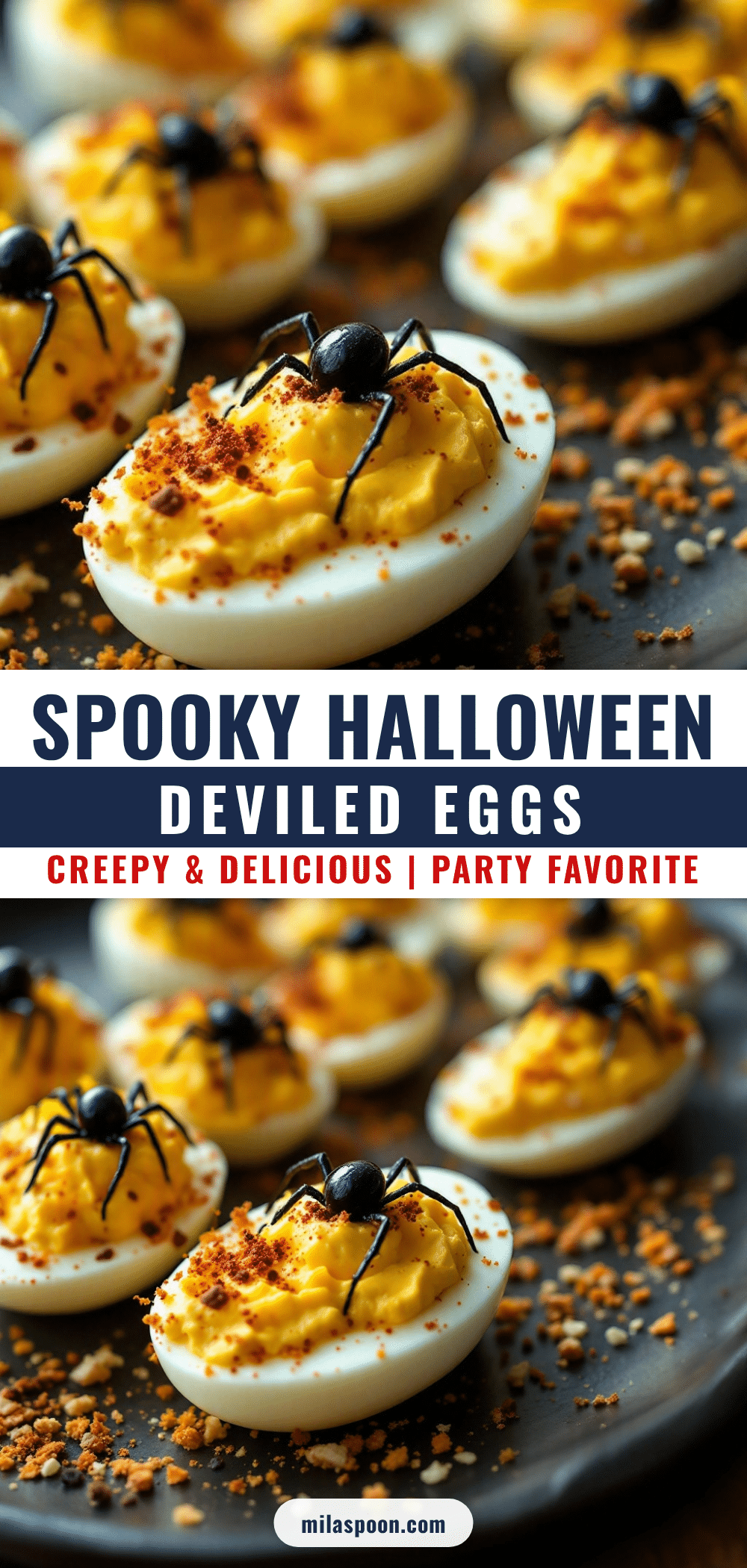 spooky halloween deviled eggs recipe