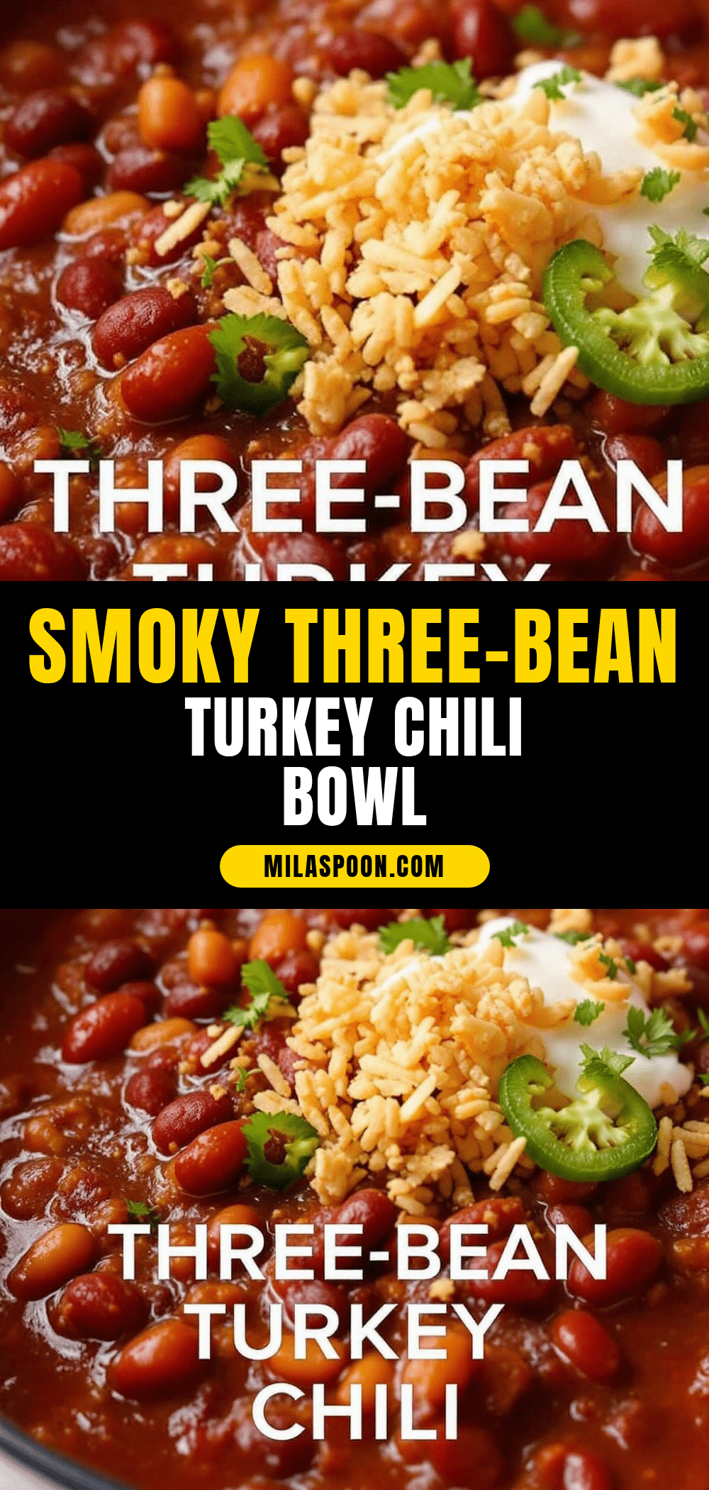 three-bean turkey chili recipe
